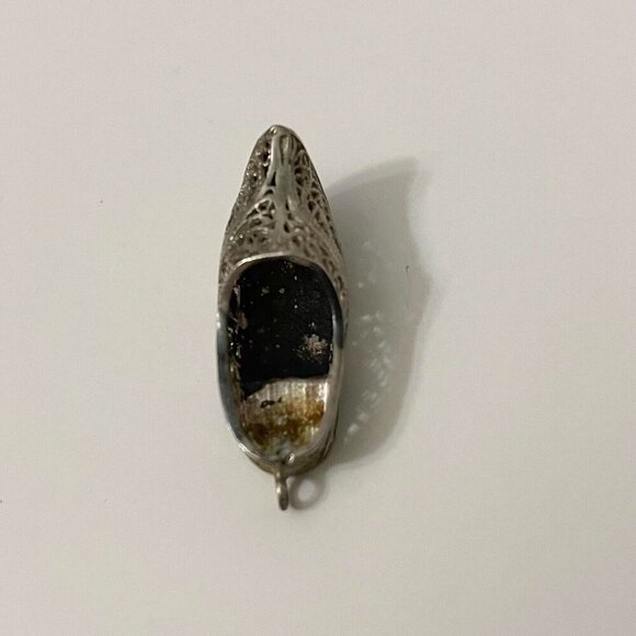 Vintage Shoe Clog Charm Filigree Pendant - Picture 9 of 14